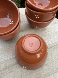 Handgemaakt Diep Rond Schaaltje | Mafra Bloemen | Portugees Aardewerk | Ø 10 x H 6 cm