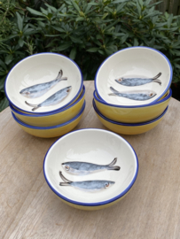 Rond schaaltje Ø10,5x4cm / Sardines / geel (R.136)