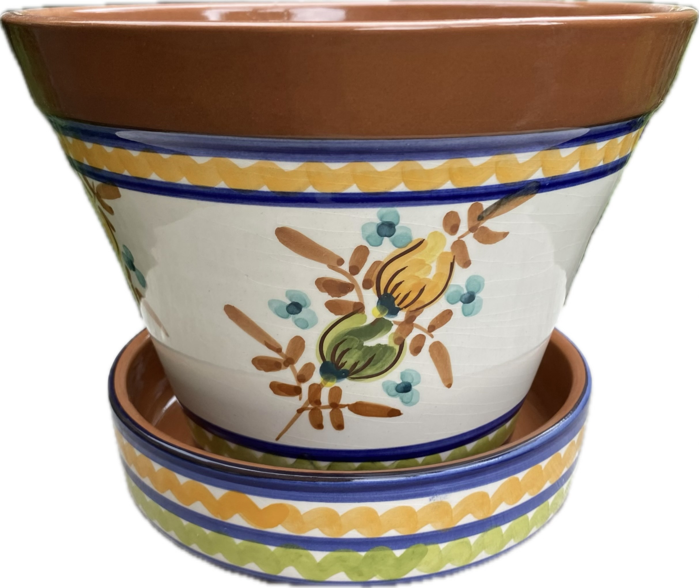 Bloempot met schotel (medium)