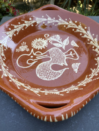 Ronde schaal met handgrepen Ø34x6cm