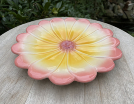 Reliëf bloem bord Ø21cm / Spaanse Margriet (R.25)