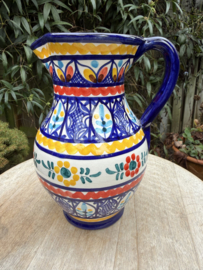 Schenkkan "Monsaraz" | Kleurrijk Bloemmotief | Handgemaakt Portugees Aardewerk | 1 Liter