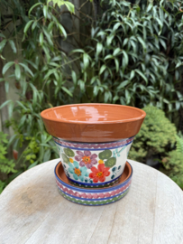 Bloempot met schotel (medium)