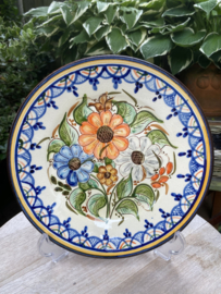 Bord met bloemen Ø24cm (jc-p4)