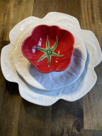 Kleine schaal rood Ø13x4,5cm tomaten collectie Bordallo Pinheiro (R-29011)