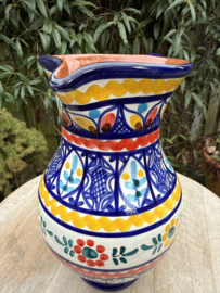 Schenkkan "Monsaraz" | Kleurrijk Bloemmotief | Handgemaakt Portugees Aardewerk | 1 Liter