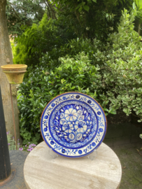 Bord blauw wit Ø24cm (jc-p4)