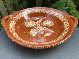 Ronde schaal met handgrepen Ø34x6cm