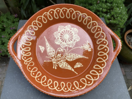 Ronde schaal met handgrepen Ø34x6cm