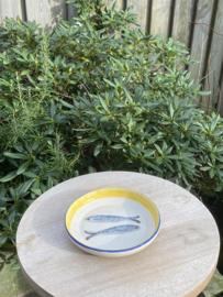 Ronde schaal met lage gebogen rand Ø16,5cm / Sardines (R.562p)