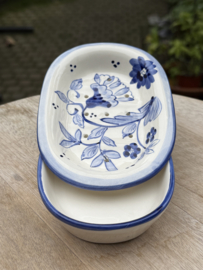 Portugese Ovale Zeepschaal Douro Azul | Handbeschilderd Steengoed | 15 cm