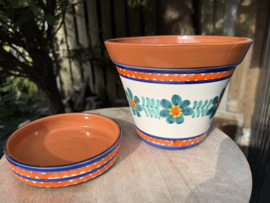 Bloempot met schotel (medium)