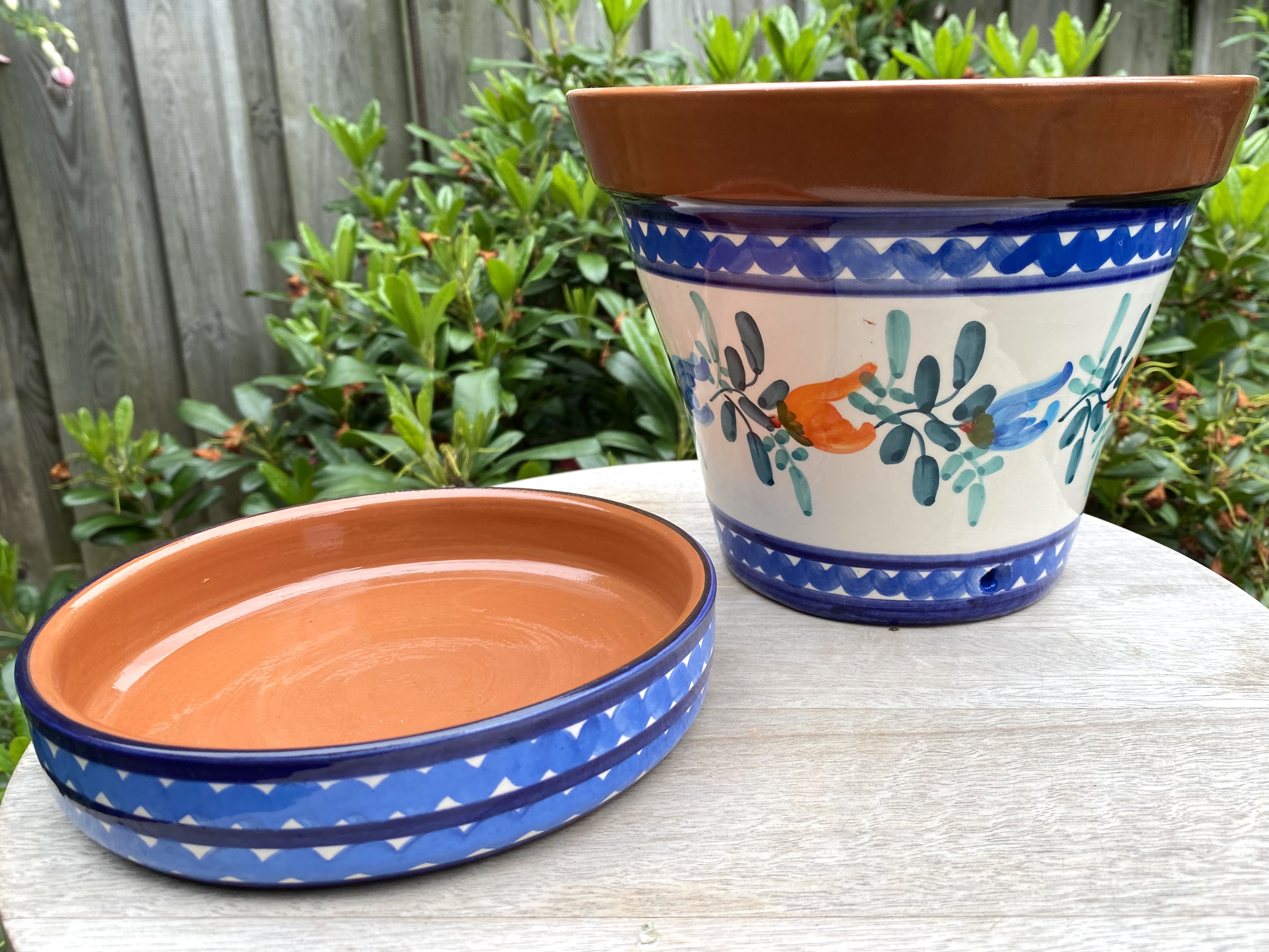 Bloempot met schotel (medium)