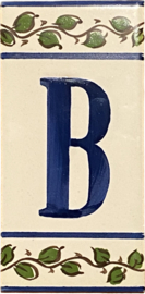 Keramische tegel / letter B (15x7,5cm)