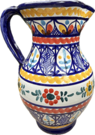 Schenkkan "Monsaraz" | Kleurrijk Bloemmotief | Handgemaakt Portugees Aardewerk | 1 Liter