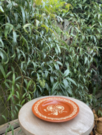 Rond bord Ø22x3cm / bruin aardewerk Barcelos collectie