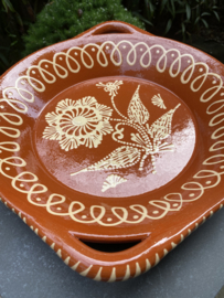 Ronde schaal met handgrepen Ø34x6cm