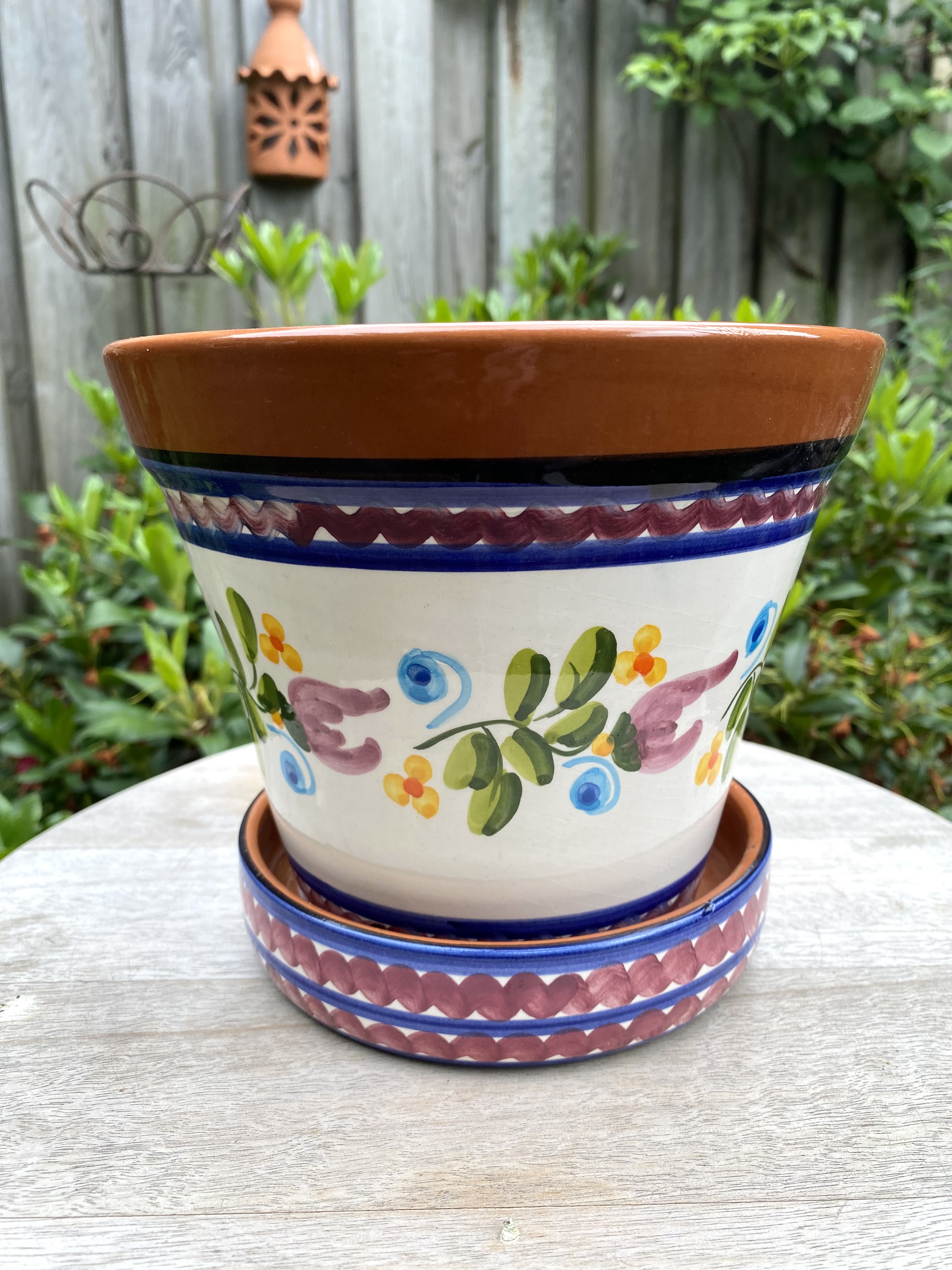 Bloempot met schotel (medium)
