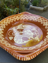 Ronde schaal met handgrepen Ø40x7cm