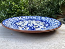 Bord blauw wit Ø24cm (jc-p4)