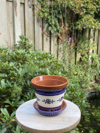 Bloempot met schotel (medium)