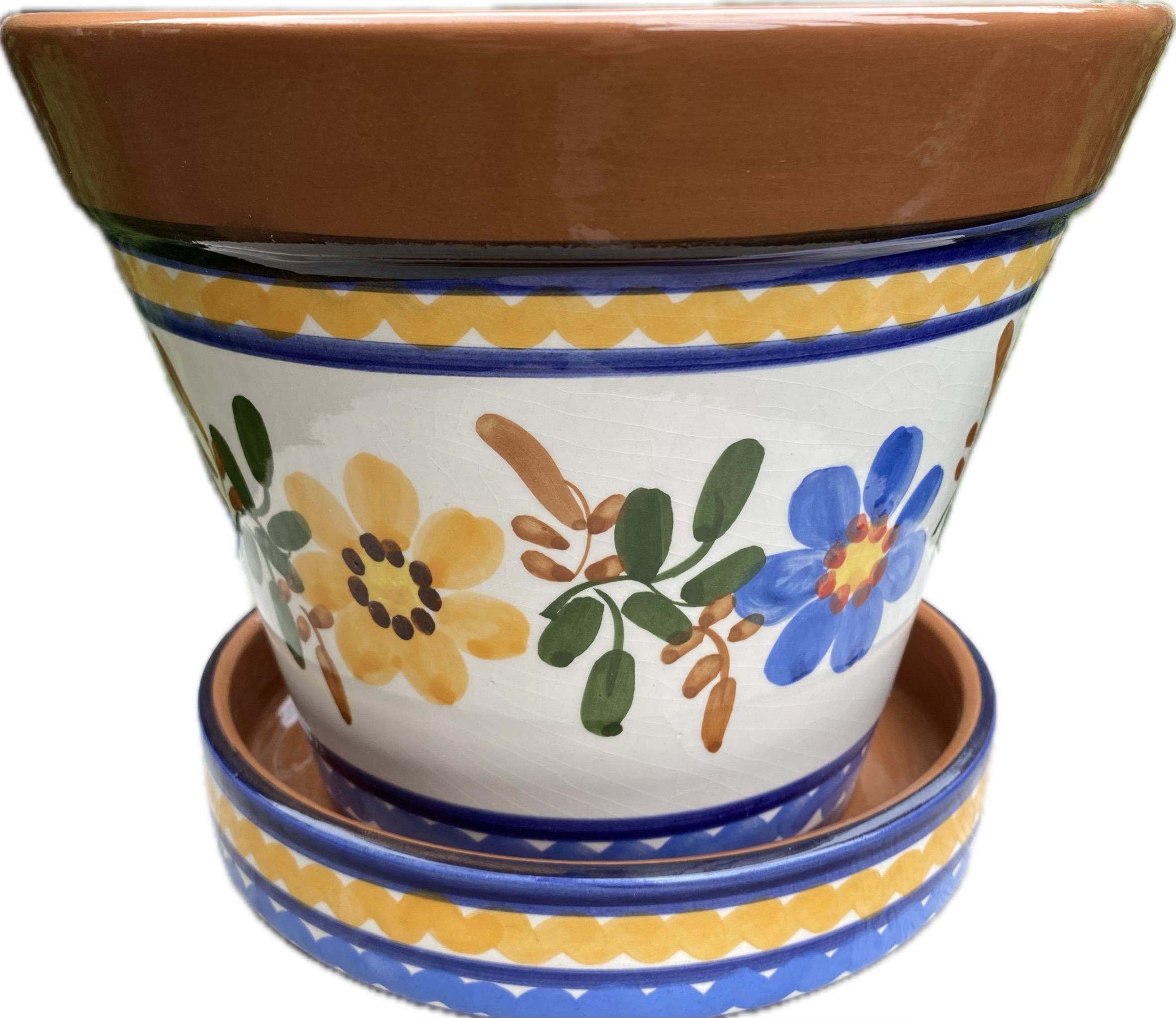 Bloempot met schotel (medium)