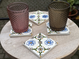 Handbeschilderde Onderzetter Penha de França | Luxe 9mm Keramiek | 9,5 x 9,5 cm