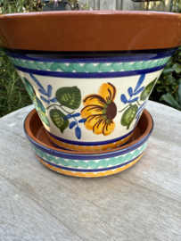 Bloempot met schotel (medium)