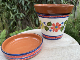 Bloempot met schotel (medium)