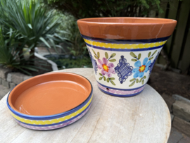 Bloempot met schotel (medium)