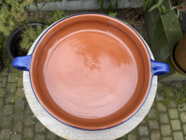 Handgemaakte Portugese Ovenschaal Rond Blauw | 2-3 Personen | Alentejo