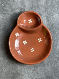 Handgemaakte Olijvenschaal | Mafra Bloemen | Portugees Aardewerk | 15,5 x 13 cm