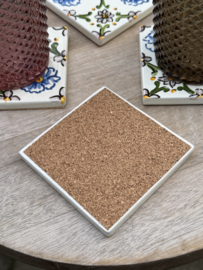 Handbeschilderde Onderzetter Penha de França | Luxe 9mm Keramiek | 9,5 x 9,5 cm