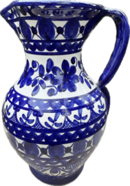 Schenkkan "Monsaraz" | Klassiek Blauw Bloemmotief | Handgemaakt Portugees Aardewerk | 1 Liter