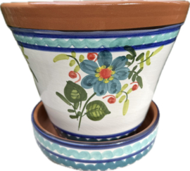 Bloempot met schotel (medium)