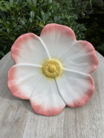 Reliëf bloem bord Ø21cm / Papaver (R.25)