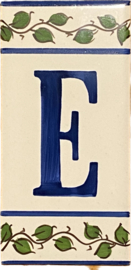 Keramische tegel / letter E (15x7,5cm)