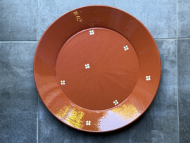 Handgemaakt Rond XL Bord | Mafra Bloemen | Portugees Aardewerk | Ø 40 cm