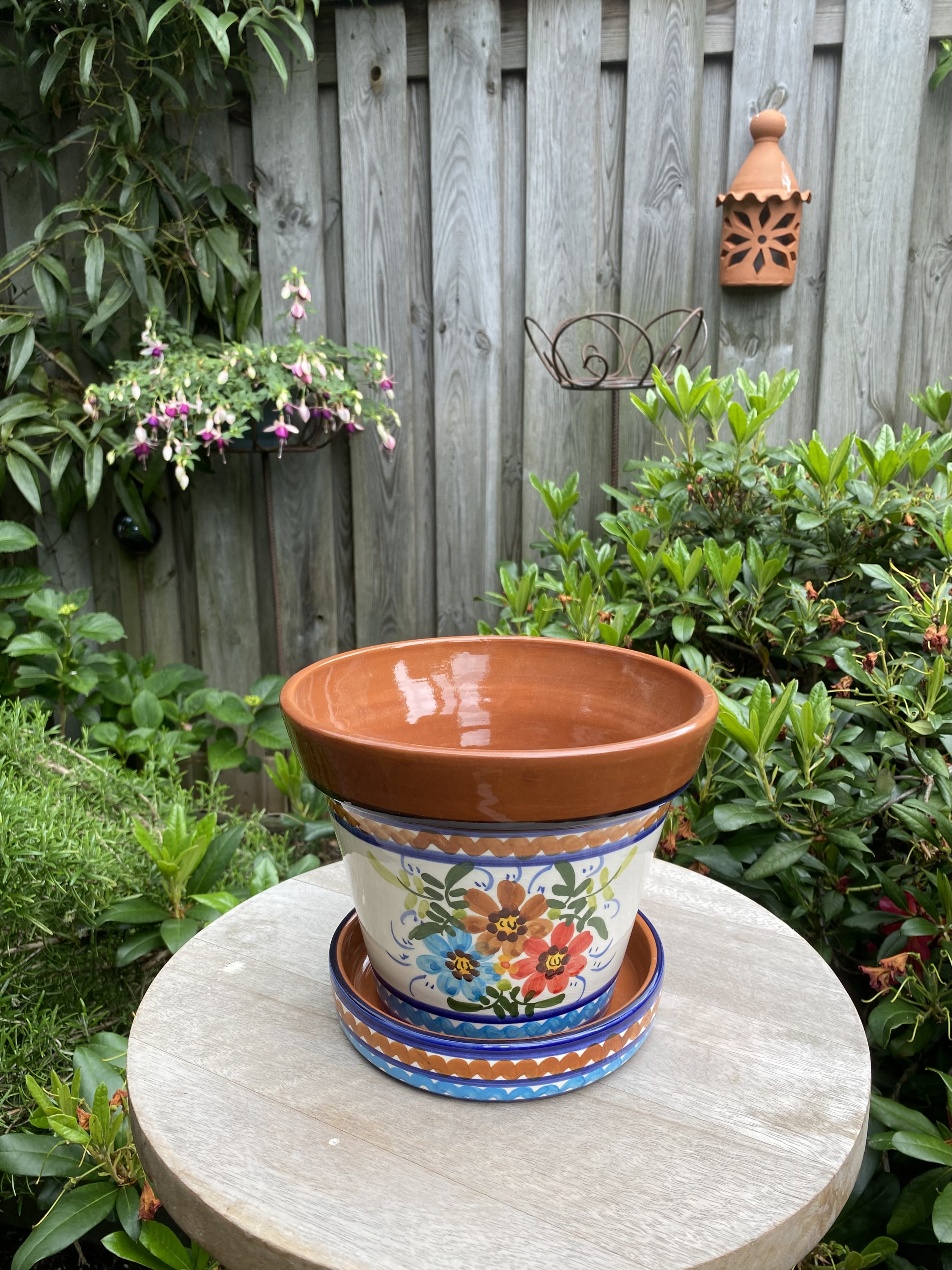 Bloempot met schotel (medium)