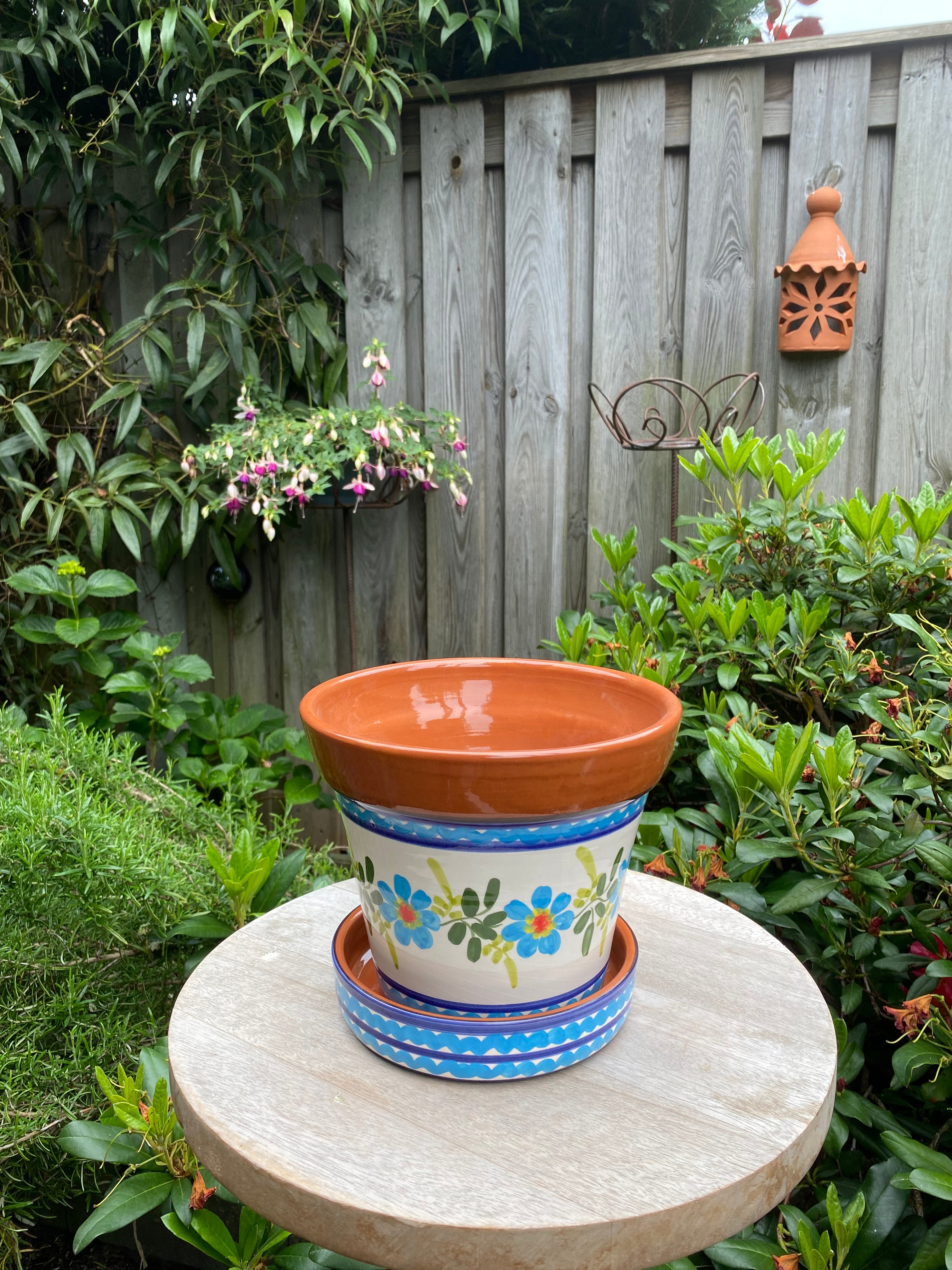 Bloempot met schotel (medium)