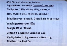 Piri Piri Citroen & Kruiden  95ml      🔥