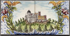 Wandtegeltableau Sintra (castelo) (2 x 15x15cm)