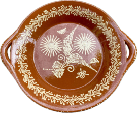 Ronde schaal met handgrepen Ø34x6cm