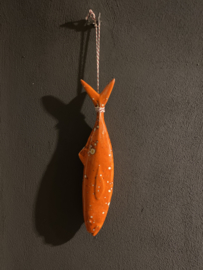 Keramische makreel oranje 23x5cm