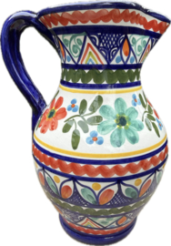 Schenkkan "Monsaraz" | Kleurrijk Bloemmotief | Handgemaakt Portugees Aardewerk | 1 Liter