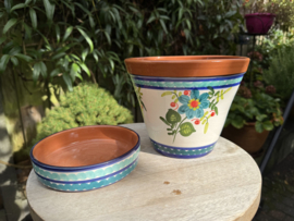 Bloempot met schotel (medium)