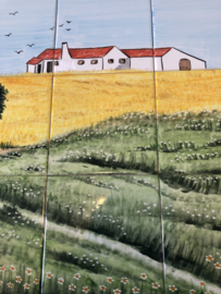 Handbeschilderd tegelpaneel Alentejo (15 tegels 15x15cm)
