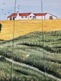 Handbeschilderd tegelpaneel Alentejo (15 tegels 15x15cm)
