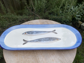 Platte serveerschaal ovaal 38x16cm / Sardines (R.794)