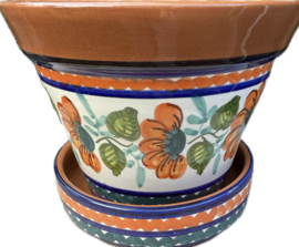 Bloempot met schotel (medium)